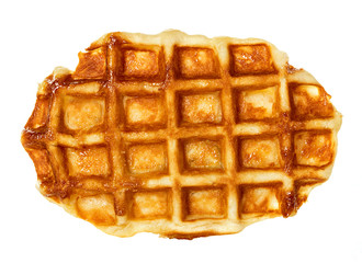 Liege waffles, pastries isolated on white