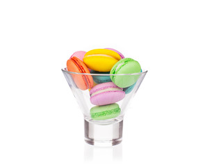 Stack of colorful macaroon cakes