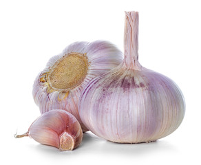 Garlic isolated on white background