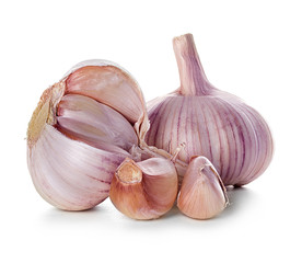 Garlic isolated on white background