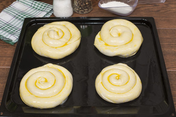products made of raw dough