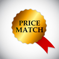 Price Match Label Vector Illustration
