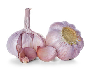 Garlic isolated on white background