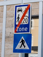 Verkehrszeichen Begegnungszone