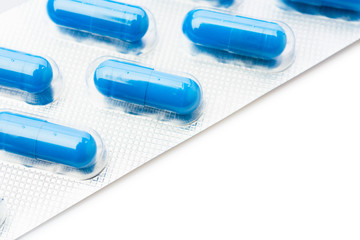 Pills in blister pack closeup