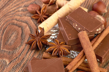 chocolate,nuts and spice