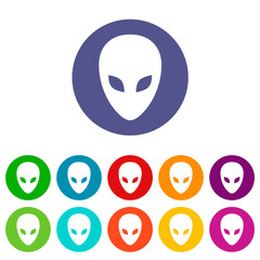 Aliens flat icon