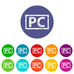 PC flat icon