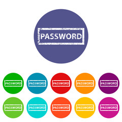 Password flat icon