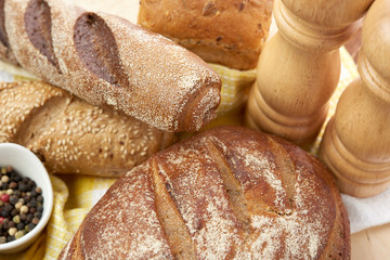 Different bread. Food background.