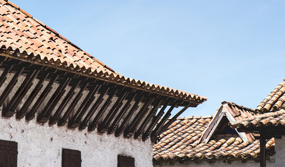 Traditional colonial roof of Colombia