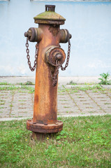 Old rusty fire hydrant