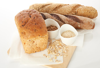Different bread. Food background.
