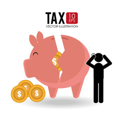 Tax design, vector illustration.