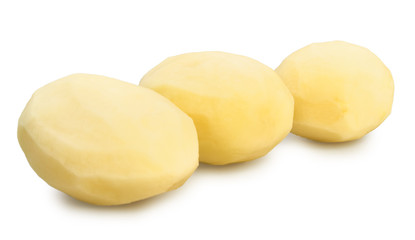 Fresh peeled potatoes