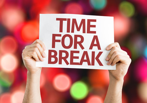 Time for a Break card with colorful background