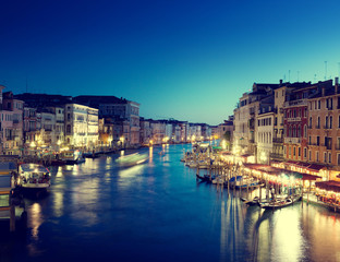 Fototapeta na wymiar Grand Canal in sunset time, Venice, Italy