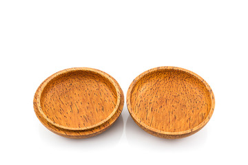 Small wooden box or container palm wood product.