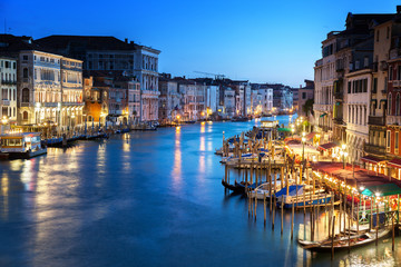 Grand Canal in sunset time, Venice, Italy