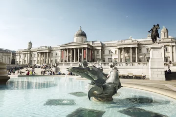 London, Brunnen auf dem Trafalgar Square © Iakov Kalinin