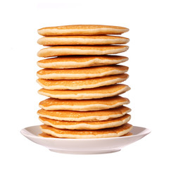 Stack of Pancakes isolated on white