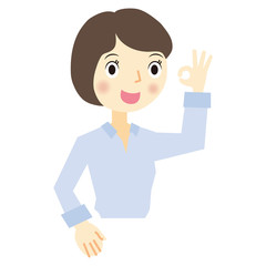 ビジネスウーマン　表情