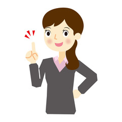 ビジネスウーマン　表情