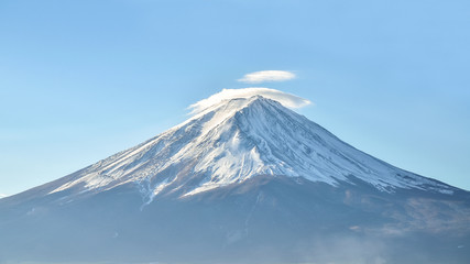 Mount fuji in autumn at kawaguchiko lake japan