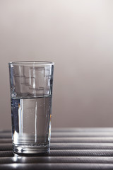 Glass of clean mineral water