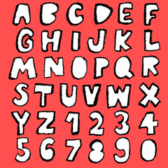 fun sketchy font collection black and white