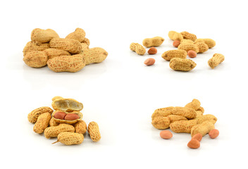 Dried peanuts in closeup