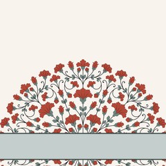 Invitation card with floral ornament.