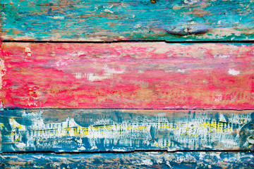 Obraz premium Peeled multicolor painted wood texture