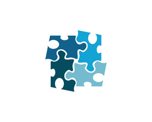 puzzle logo icon template symbol