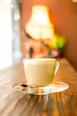 coffee on wood
