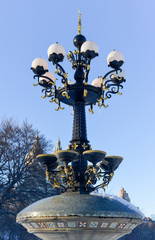 Fototapeta na wymiar Antique Street Lamp - Central Park, New York