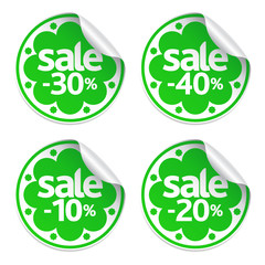 Best Spring sale green stickers set