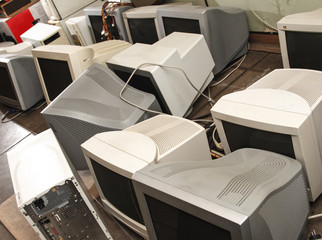 Old computer monitors