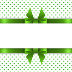 Background with green bow