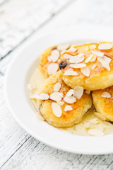 Delicious homemade cheese pancakes