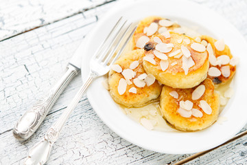 Delicious homemade cheese pancakes