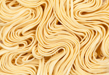 Raw asian ramen noodle texture