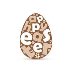 Obraz premium “HAPPY EASTER” EGG (icon symbol design decorated)