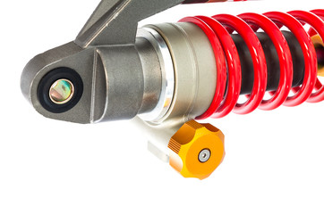 New red motorcycle suspension