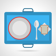 Colored vector icon for food tray