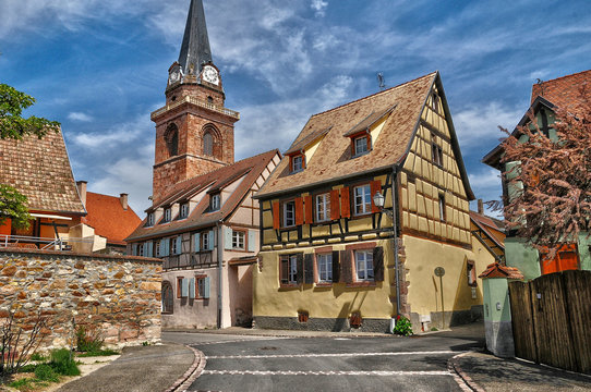 Haut Rhin, Village Of Bergheim  In Alsace