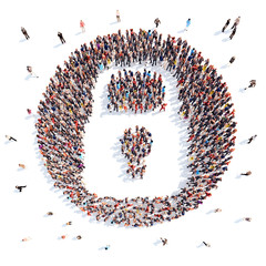 people in the form of a door lock.