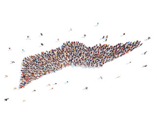 People in the form of an abstract symbol business.