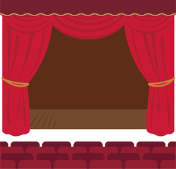 劇場、舞台のシンプルな素材