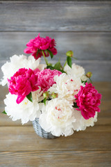 Peonies Bouquet in vase